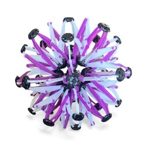 Purple and White Hoberman Sphere